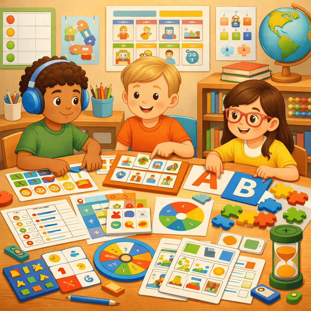 Materiais para Autismo, TDAH e Dislexia